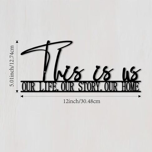 لافتة ShowMtheM This is us المعدنية، ديكور المدخل المعدني، هذه لافتة أمريكية مقاس 30.48 سم × 12.7 سم، هذه هي ديكور الحائط الأمريكي، هدية مثالية للتدفئة المنزلية والعطلات in Kuwait