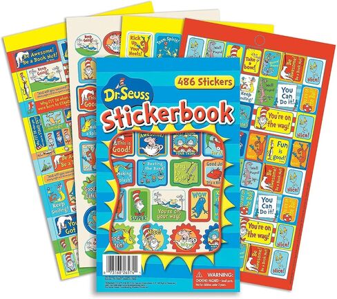 Eureka Back to School Dr. Seuss Cat in Hat Sticker Book for Teachers and Kids, 100+ pcs in Saudi Arabia
