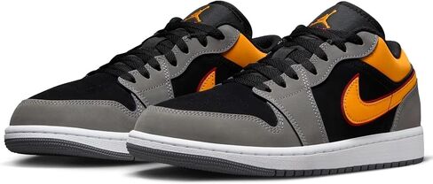 Jordan Men's Air 1 Low SE Black/Vivid Orange-LT Graphite (FN7308 800) - 9.5 in Saudi Arabia