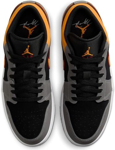 Jordan Men's Air 1 Low SE Black/Vivid Orange-LT Graphite (FN7308 800) - 9.5 in Saudi Arabia