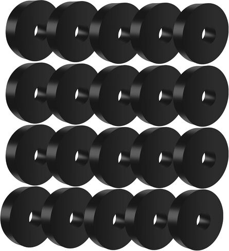 1 5/8" OD x 1/2" ID x 3/8" Thickness Rubber Spacer Flat Rubber Bushings Neoprene Rubber Washers for Screws Bolts Faucet Household Appliances (20) in Saudi Arabia