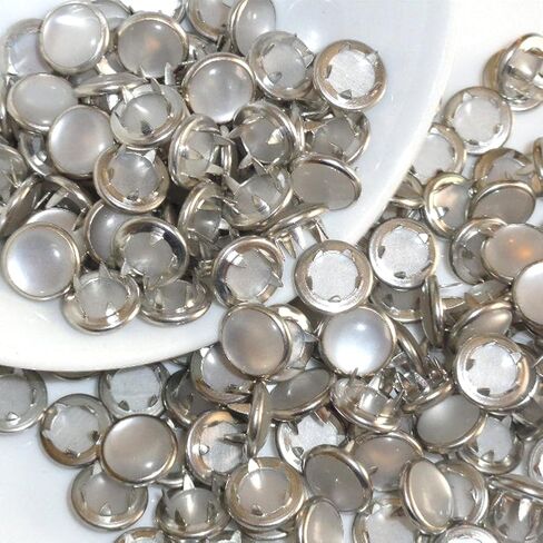 مشابك لؤلؤ للقمصان الغربية، 50 مجموعة 16 لتر/9 ملم، مجموعة مشابك كبس كلاسيكية من اللؤلؤ للملابس مع صندوق تخزين شفاف [مشبك مجوهرات على شكل ماس] (5 الوان × 10 مجموعات) in Kuwait