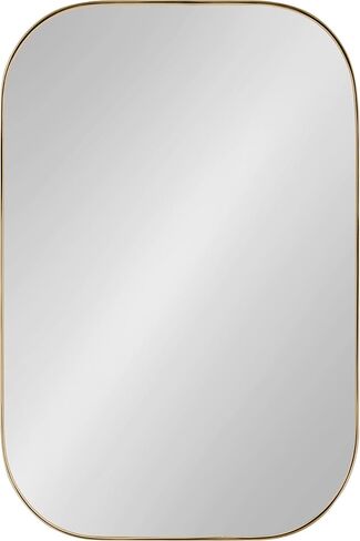 Kate and Laurel Rollo Midcentury Rounded Rectangle Mirror, 20 x 30, Gold, Modern Metal Framed Mirror in Saudi Arabia