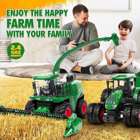 RC Combine Harvester Toy for Boys Ages 4+, Farm Harvester with Corn Head in Kuwait