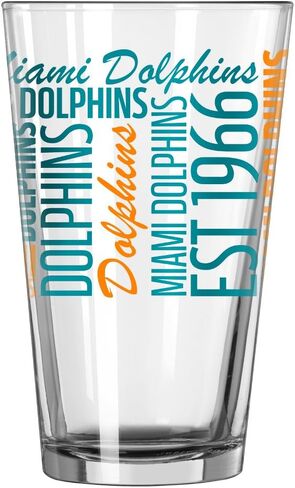 FVLFIL Miami Dolphins Official NFL 16 fl. oz. Spirit Pint Glass … in Saudi Arabia