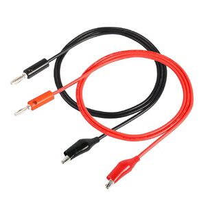 PNGKNYOCN 2 Pcs 18AWG 4mm Banana Plug to Alligator Clip Test Lead Wire Cable Set 1M （ Red and Black)