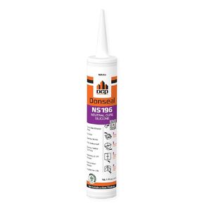 DCP Donseal NS196 Silicone Caulk Sealant - 100% Silicone Tube for All Conditions - Waterproof for Bathroom, Kitchen, Shower, Outdoor - Silicone for Bathtub and Window - 10.1 fl.oz. - White