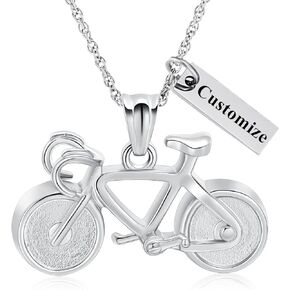 shajwo Bicycle Urn Necklaces for Ashes for Women Men Cremation Jewelry for Ashes Memorial Human Ashes Pendant