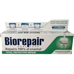 Biorepair: "Total Protective Repair" Toothpaste with microRepair * 2.5 Fluid Ounce (75ml) Tubes (Pack of 2) * [ Italian Import ]