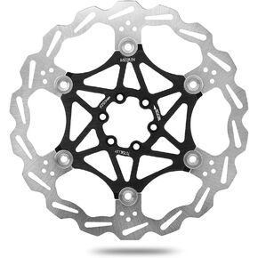 Bike Brake Rotor, 160/180/203mm Durable Mtb Disc Brake Rotor 203 Centerlock Brake Rotors Lightweight 203mm Disc Brake Rotor Cycling Accessory(203mm-black)