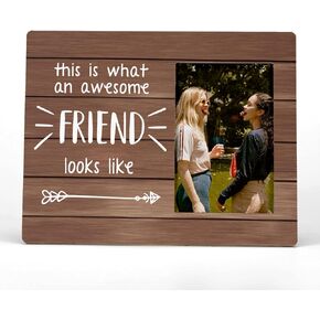 FONDCANYON This is What An Awesome Friend Looks Like Picture Photo Frame,Bestie Bff Friend Picture Frames,Best Friend Friendship Gifts For Men Women Friends Birthday Christmas Girls (4x6 Inch Photo)