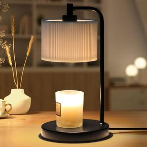 Candle Warmer Lamp with Timer, Dimmable Candle Wax Warmer Candle Lamp with Replacement Bulbs, Candle Warmer for Jar Candles Home Decor Christmas Gift (Gold)