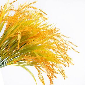 Wheat Stalks, 10 Bunch of Simulation Rice Wheat Ears Fake Flowers Arrangement for Wheat Grass Farmhouse DIY Home Wedding Valentine's Day Decor
