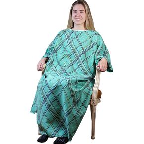 AMU Solutions Hospital Gown 3XL Big Size XXL IV Gown Green - Tie Back Hospital Gown (3)