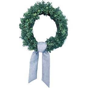Blank Linen Wreath Sash in Blue