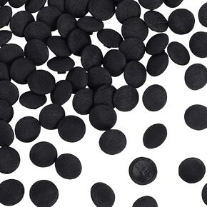 HINZIC 50pcs White Satin Sewing Fabric Buttons White Smooth Satin Covered Large Metal Shank Buttons for Tuxedo Wedding Dress Lace Bridal Blouse Scrapbooking Decor,12.5mm