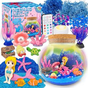 Unicorn Terrarium Crafts Kit for Kids-LED Night Light Up & Remote Unicorn Birthday Gifts Toys for Girls Ages 4 5 6 7 8 9 10 Year Old for Girls in Kuwait