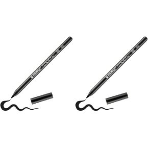 edding 4200 Brush 1-4 mm-Felt-Nib Painting and Decorating Ceramics, Porcelain-Dishwasher-Safe, lightfast Ink, Quick-Drying, 01: 1 Pen-Blue