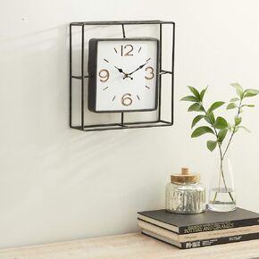 Deco 79 Metal Round Wall Clock, 24" x 2" x 24", White