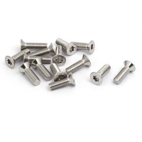 uxcell M5x16mm 316 Stainless Steel Fully Thread Flat Head Torx Screws Fasteners 12pcs