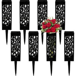 عبوة من 8 مزهريات مقبرة من Kingrol مع أوتاد قوية، مزهريات زهور بلاستيكية للزهور الاصطناعية الطازجة، وديكورات القبر in Kuwait