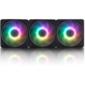 InWin Mercury AM120S Slim (20mm) Silent ARGB Addressable RGB 120mm PWM Fan Triple Pack, IW-FN-AM120S-3PK, Black/White
