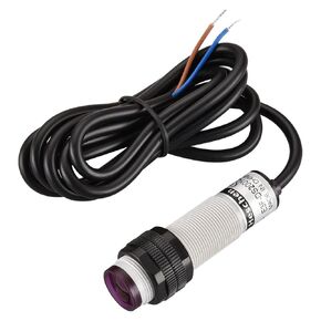 M18 Column Infrared Photoelectric Proximity Switch, Diffuse Reflection Type, E3F-DS200Y2, Detection Distance 10-200CM, 90-250VAC 400mA, Normally Closed(NC), 2 Wire