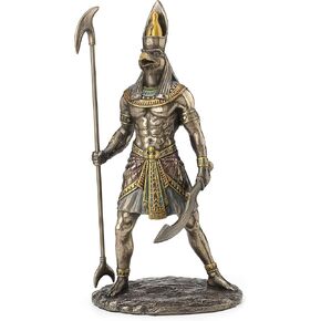 WU Horus Egyptian God Holding Scepter Statue
