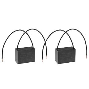 uxcell Ceiling Fan Capacitor CBB61 18uF 250V AC 2 Wires Metallized Polypropylene Film Capacitor 47x34x22mm for Electric Fan Pump Motor Generator 2Pcs