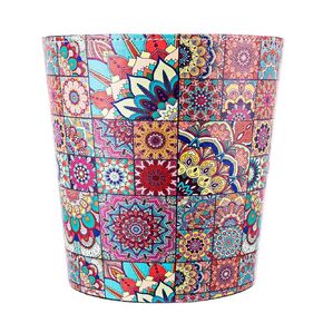 Lingxuinfo Scakbyer Trash Can Waste Basket, 10L Decorative Wastebasket Trash Can Waste Paper Basket Garbage Can for Bathroom, Bedroom, Office and Kitchen - Grid -2
