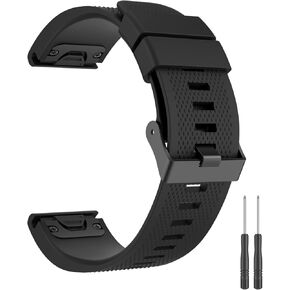 Vancle Quick-Fit band for Garmin Fenix 5 band for Women Men, 22mm Silicone Replacement bands for Garmin Fenix ​​6/Fenix ​​6 Pro/Fenix ​​​​5 Plus