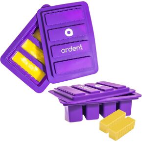Ardent Butter Mold Tray Microwave & Dishwasher safe with 4 Cavities Rectangle Container for Butter, Chocolate, Brownie, Soap Bar, Energy Bar, Muffin, Cornbread, Cake, Pudding