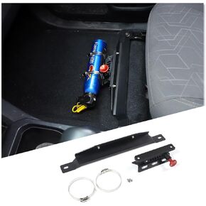 Quick Release Adjustable Aluminum Fire Extinguisher Holder Mount Bracket Compatible with Toyota Tacoma 2023 2022 2021 2020-2016, Aluminum Car Seat Fire Extinguisher Bracket, 3rd Gen Tacoma Accessories