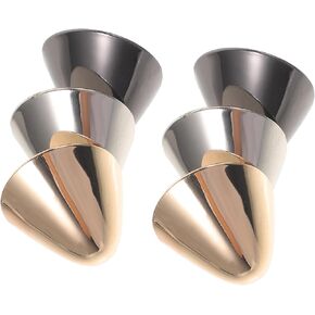 CALLARON 3 Pairs Metal Shoes Pointed Caps High Heel Pointed Protector Triangle High Heel Toe Caps Pump Toe Heads Cap Cover for Women Dress Shoes Repairing Decorations, 2.80X2.70X1.80CM