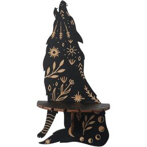 Lovely Wall Stand Wooden Crystal Stand Wall Hanging Display Stand,Aspen Crystal Shelf Display,Display Stand,Decorative Wooden Wall Shelving,Crystal Stone Storage Rack,(Wolf 1)