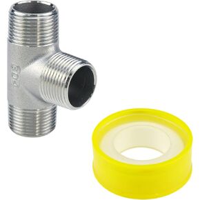 Sydien 1Pc 304 Stainless Steel 3/4" NPT Male Threaded 3 Way Pipe Fitting
