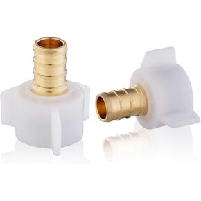 10-Pack PEX Fittings, 1/2" Pex x 1/2" Female NPT Swivel Adapter, Brass Crimp Fitting for Pex Pipes, ASTM F1807