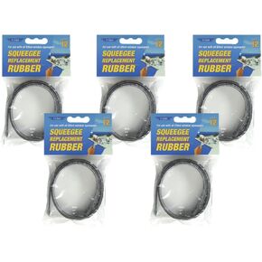 Ettore Replacement Squeegee Rubber, 12-Inch - Pack of 5
