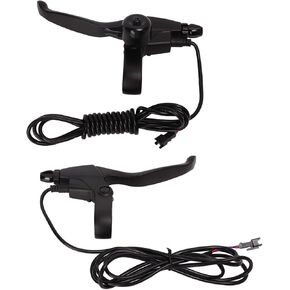 Tissting 1 Pair Electric Scooter Brake Lever 22mm 2 Wire Aluminum Alloy Bicycle Left Right Brake Handle with SM Connector for Motorized Bike, E-Bike