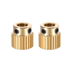 uxcell Brass Drive Gear Extruder Wheel 26 Teeth 5mm Bore 2pcs