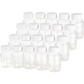 12pcs 80ml Small Travel Plastic Bottle with White Plastic Cover Portable Fluid Transparent Refillable Bottles Storage Jar Eco-Friendly