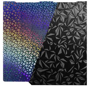 Kobra 3 Combo K3C H1H Build Plate, Smooth PEO and Multicolor Circle Sticker Steel Plate, Transfer Patterns to 3D Printing Item, 256x268mm/ 10.07x10.55inchs Spring Flexiable Removable Print Bed
