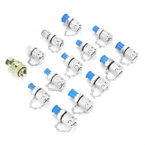 14Pcs Hydraulic Pressure Test Coupling Kit,Hydraulic Pressure Test Point Testing Coupling Adapter Set,for Lubrication,Exhaust,etc