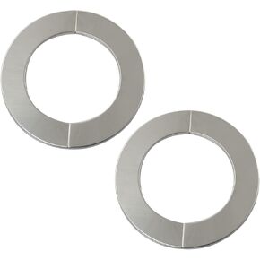 2pcs Wall Split Flange, Stainless Steel Round Escutcheon Plate Wall-mounted Water Pipe Cover Accessories for 22mm Diameter Pipe