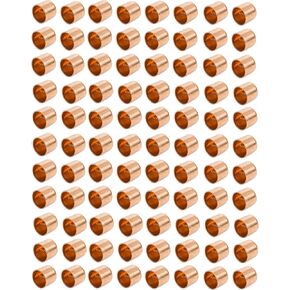 (10Pcs) EZ-FLUID Plumbing 1/2" Solder LF Copper Pipe End Cap,Pressure Copper Cap Plug Fitting with Sweat Solder Connection for Residential,Commercial