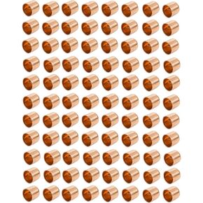 (10Pcs) EZ-FLUID Plumbing 1/2" Solder LF Copper Pipe End Cap,Pressure Copper Cap Plug Fitting with Sweat Solder Connection for Residential,Commercial