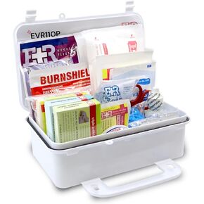 Ever Ready First Aid 10 Person First Aid Kit with Plastic Case, Type III, Ansi A, OSHA Compliant