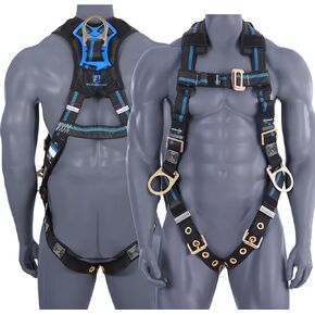 Safety Harness Fall Protection,Fall Arrest Roofing Harness Safety Kit For Work Approved OSHA ANSI (XL/2XL)