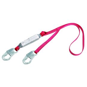 3M DBI-SALA 6' PROTECTA PRO Pack 1" Polyester Web Single-Leg Shock-Absorbing Fixed Lanyard With Self-Locking Snap Hook At Each End
