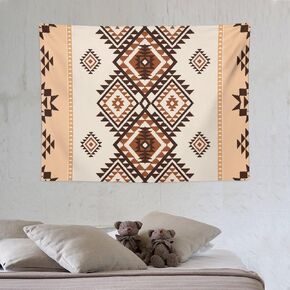 ZhiRain Southwestern Tribal Aztec Tapestry Wall Hanging American Native Ethnic Geometric Western Boho Tapestries Home Decor for Living Room Bedroom Apartment Farmhouse Dorm 30"x40"